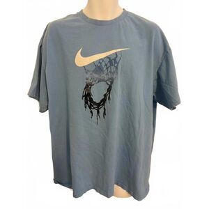 Y2K Nike Basketball Light Blue Short Sleeve T-Shirt. Size XL